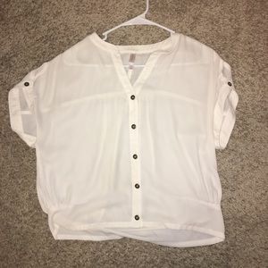 Button up sheer blouse